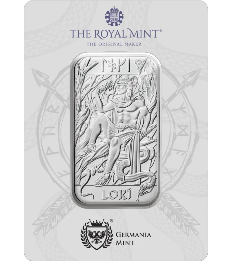 1 OZ Silberbarren The Royal Mint Loki Norse Gods