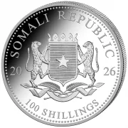 1 OZ Silber Somalia Elephant 2026 gildet