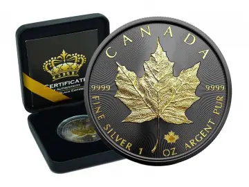 1 OZ Silber Maple Leaf 2026 Gold Black Empire Edition