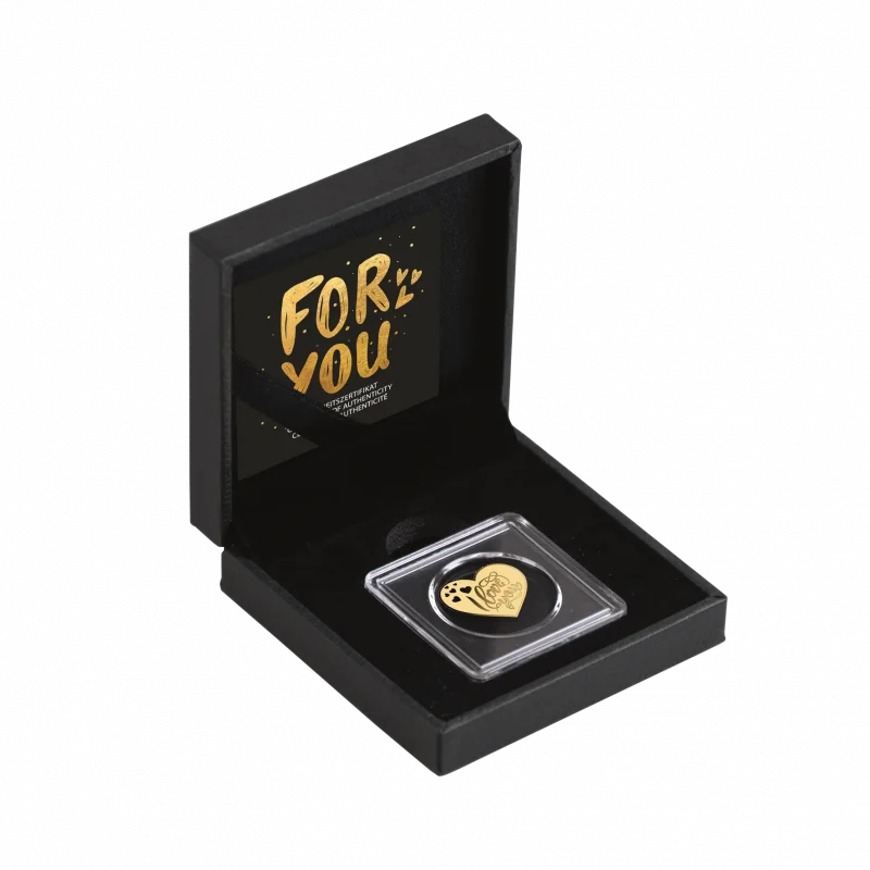 Ich Liebe Dich 1/1000 Oz 999 Goldmedaille in Box